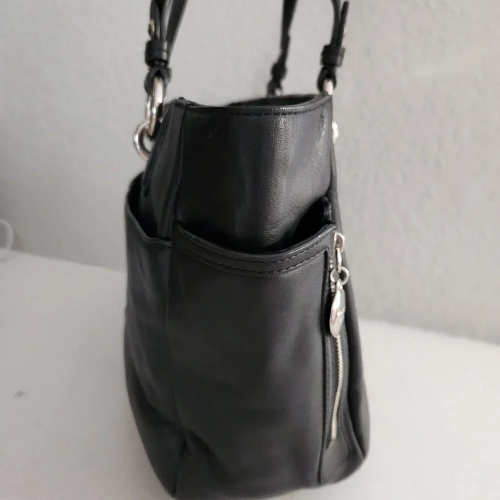 Like New Coach Gallery Y2k Black Leather Satchel Tote Bag Purse